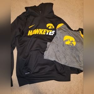 Iowa Hawkeyes sweatshirt and t shirt